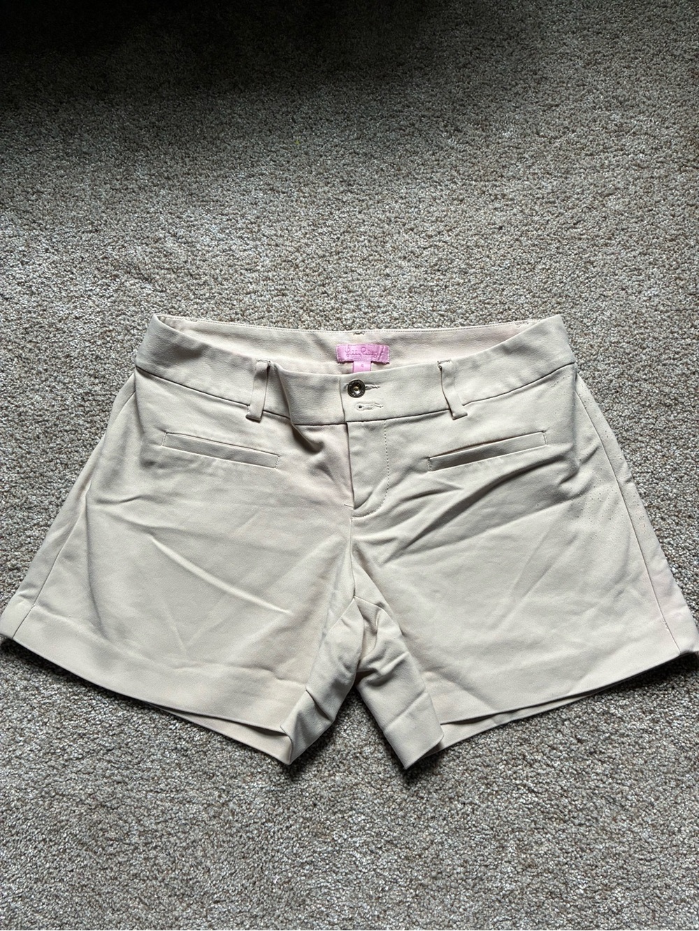 Lily Pulitzer Beige Women’s Dress Shorts - Classic Tailored Fit